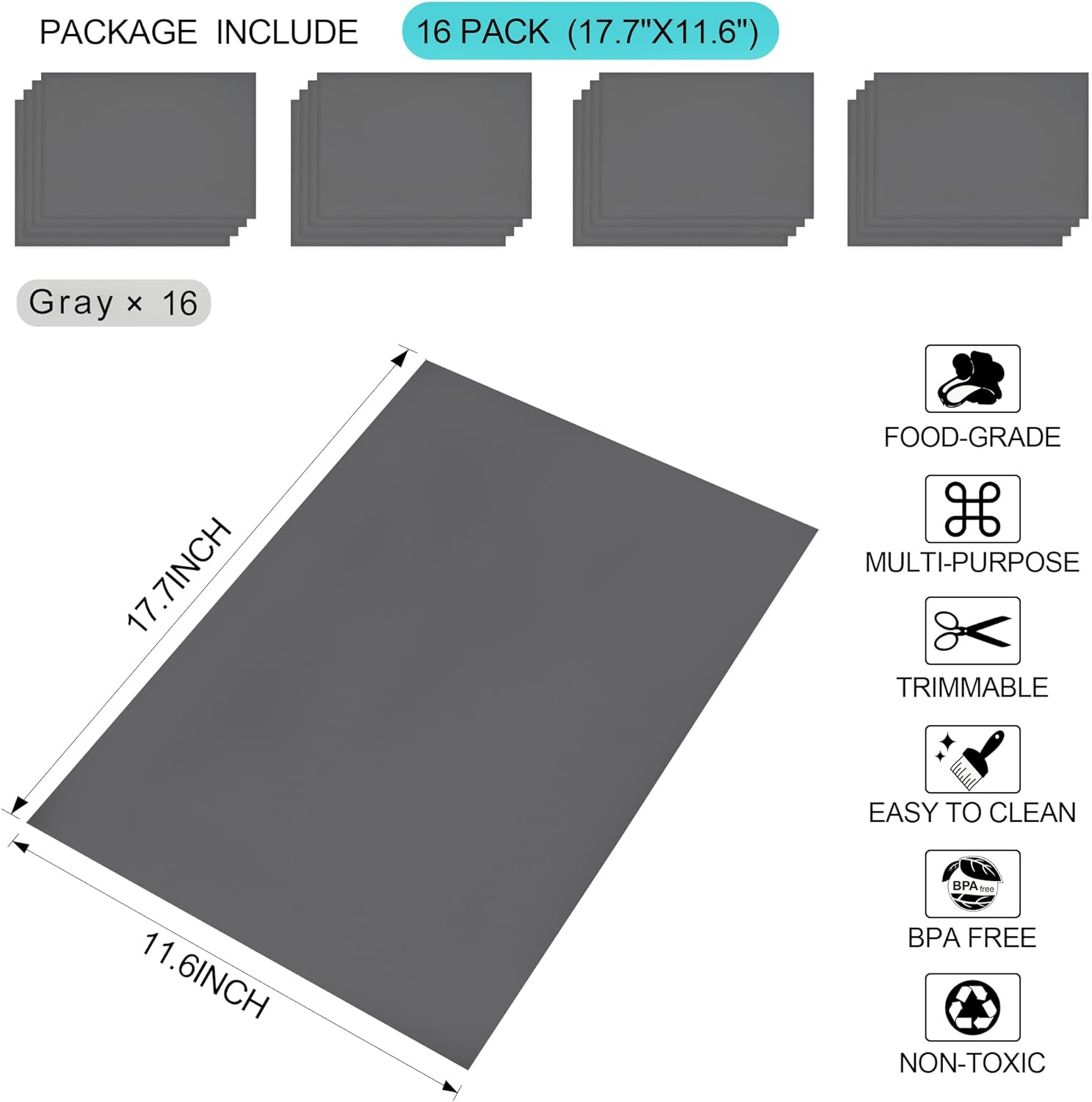 Refrigerator Liners, Refrigerator Mat, Refrigerator Mats Liner, Fridge Liners, Freezer Liners, Fridge Shelves Mats -Pack of 16 Refrigerator Liners, Refrigerator Mat, Refrigerator Mats Liner, Fridge Liners, Freezer Liners, Fridge Shelves Mats -Pack of 16